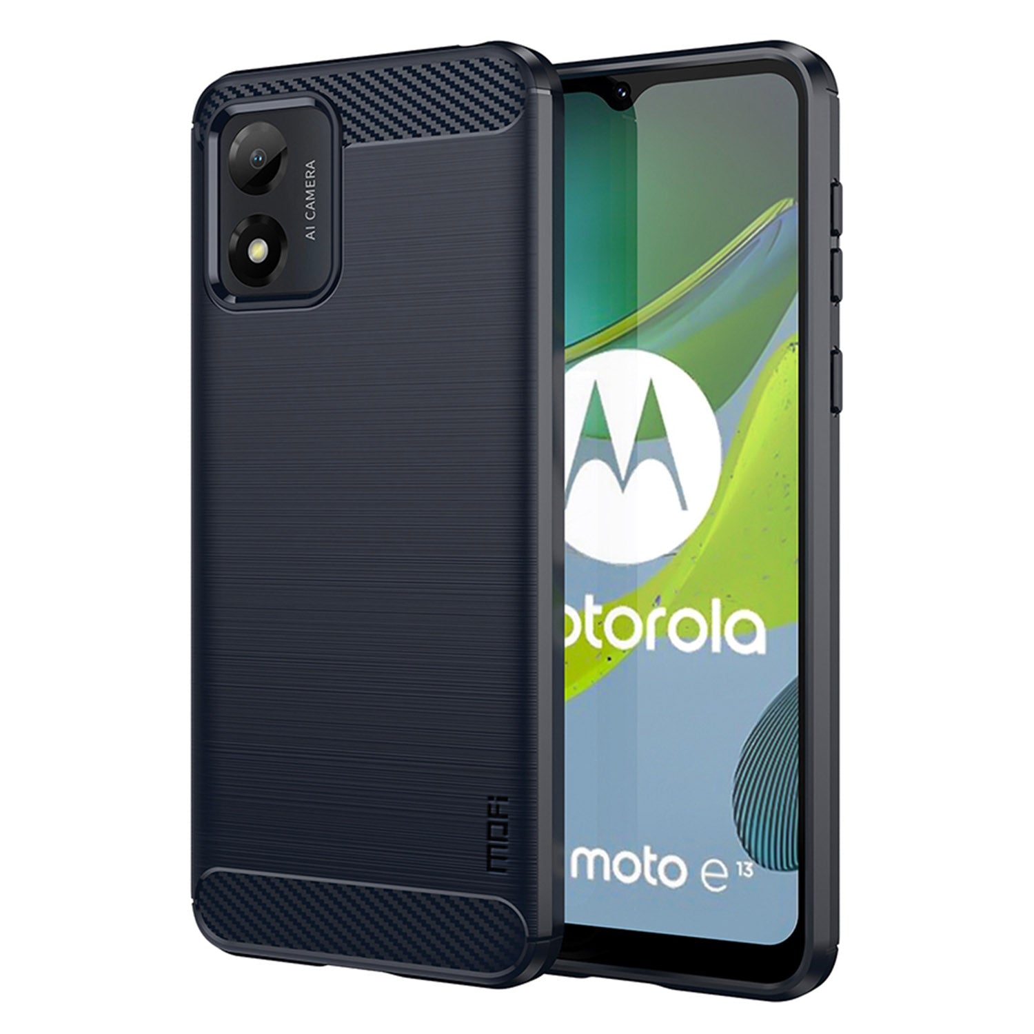 MOFI JK TPU Series-1 for Motorola Moto E13 4G Phone Cover Anti-Scratch Brushed Carbon Fiber Phone Case TPU Phone Shell MOFI JK TPU Series-1 for Motorola Moto E13 4G Phone Cover Anti-Scratch Brushed Carbon Fiber Phone Case TPU Phone Shell